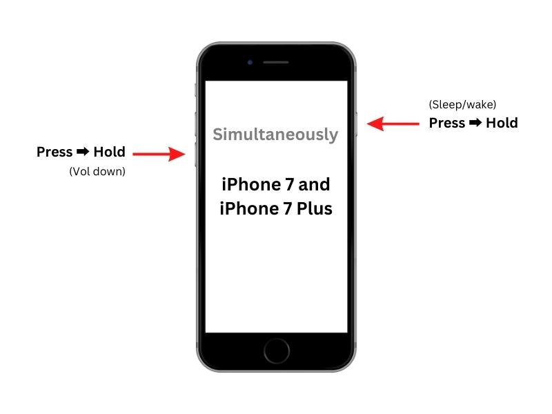 Erzwingen Sie einen Neustart des iPhone 7, um zu beheben, dass iPhone-Notizen nicht synchronisiert werden