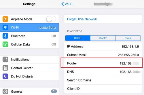 Holen Sie sich Wifi Passwort auf dem iPhone über den Router