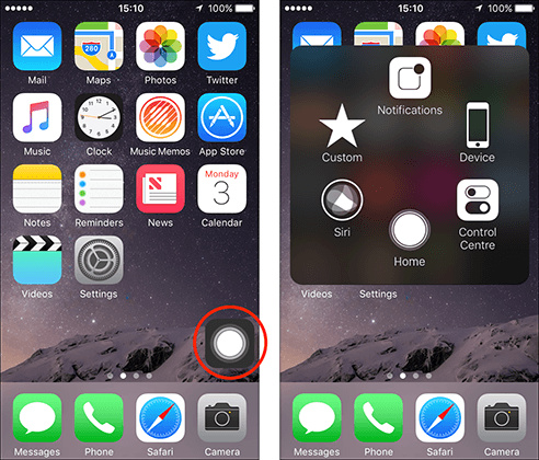 Aktivieren Sie Assistive Touch