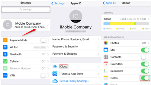 iPhone Notes Disappeared Lösungen mit iCloud Sync