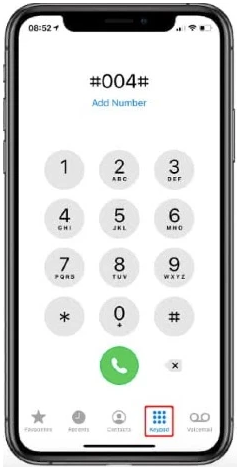 Wählen Sie 004, um Voicemail auf dem iPhone auszuschalten