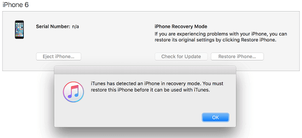 iphone-in-recovery-mode-for-fix-passwort vergessen