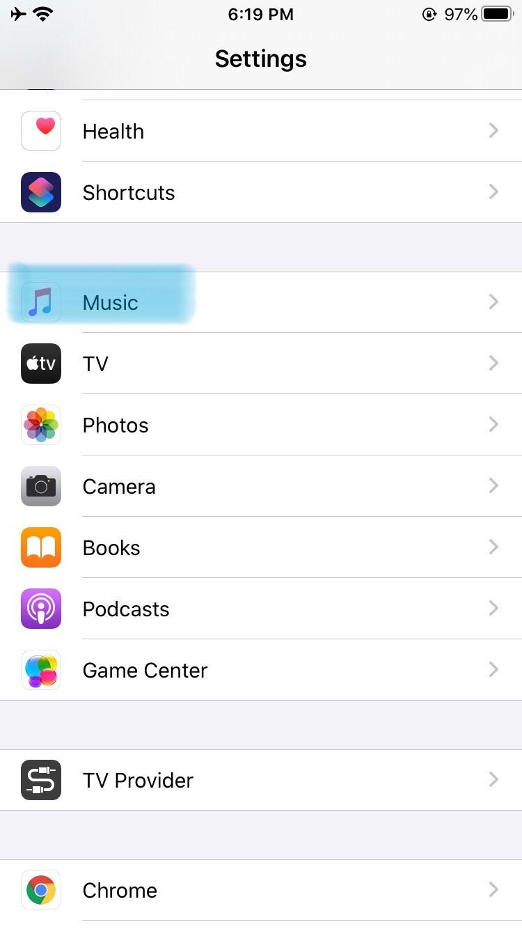 Deaktivieren Sie die iCloud Music Library