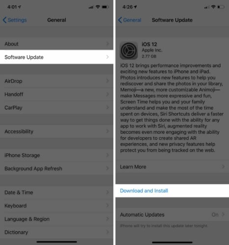 Holen Sie sich die neuesten Updates des iPhone
