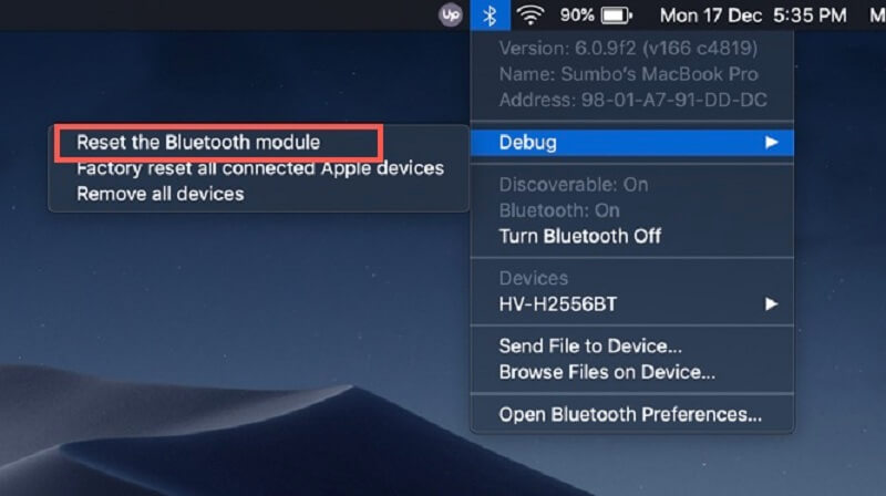 Setzen Sie das Bluetooth-Modul zurück
