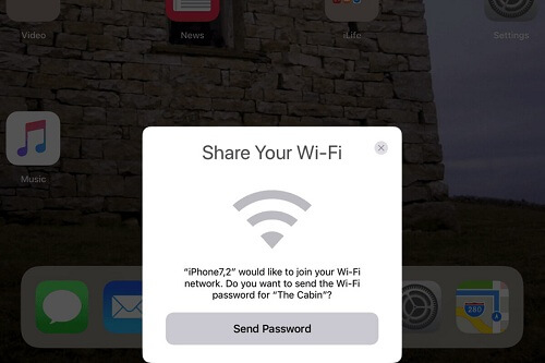 Teilen Sie Wifi auf dem iPhone