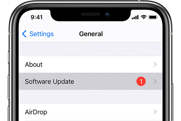 Aktualisieren Sie iOS, um das Problem zu beheben, dass das iPhone die letzten Anrufe nicht anzeigt