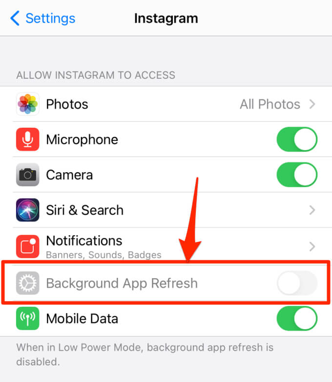 Deaktivieren Sie die Hintergrundaktualisierung der App, um das eingefrorene iPhone zu reparieren