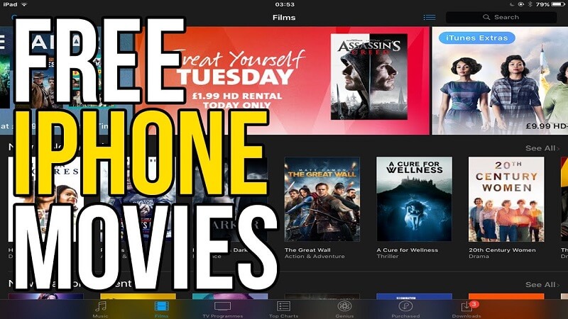 Film kostenlos auf dem iPhone ansehen