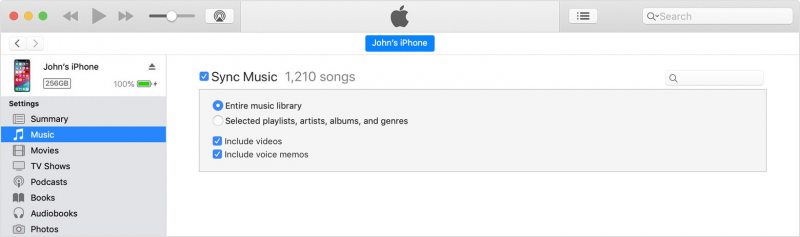 iTunes auf dem Mac synchronisieren, um das iPhone auf dem PC zu sichern