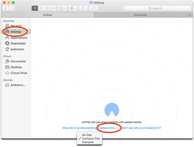 Verwenden Sie AirDrop, um Dateien vom Mac auf das iPhone zu übertragen