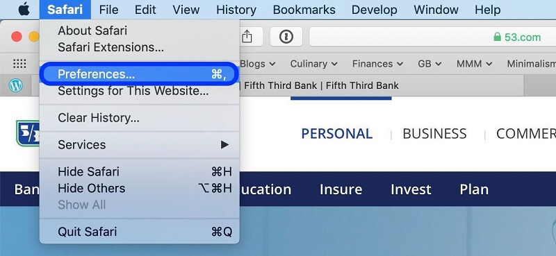 Popups auf Mac Safari zulassen