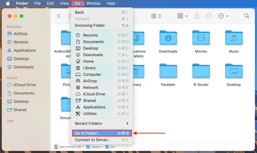 Ordner auf Ihrem Computer für den Speicherort der Excel-Wiederherstellungsdatei auf dem Mac