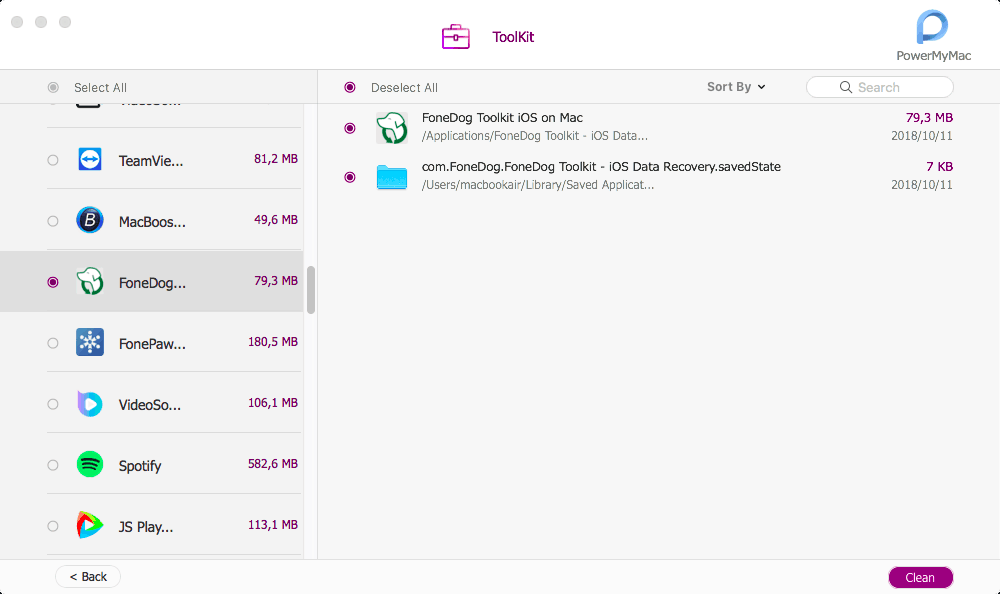 Fongedog Toolkit Deinstalliere den Mac