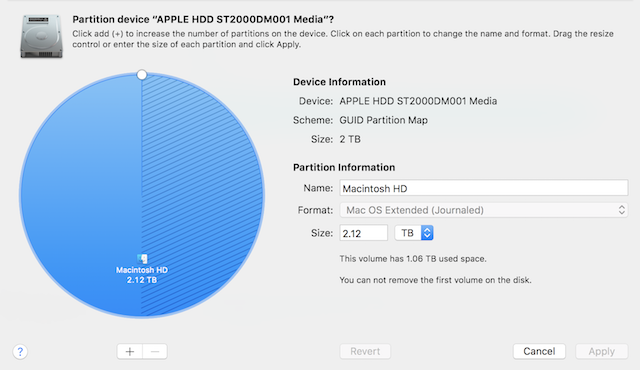 Mac Resize Partition mit gelöschten Volume