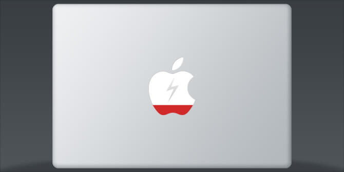 Speichern Sie die Batterie auf dem Mac Mac Logo