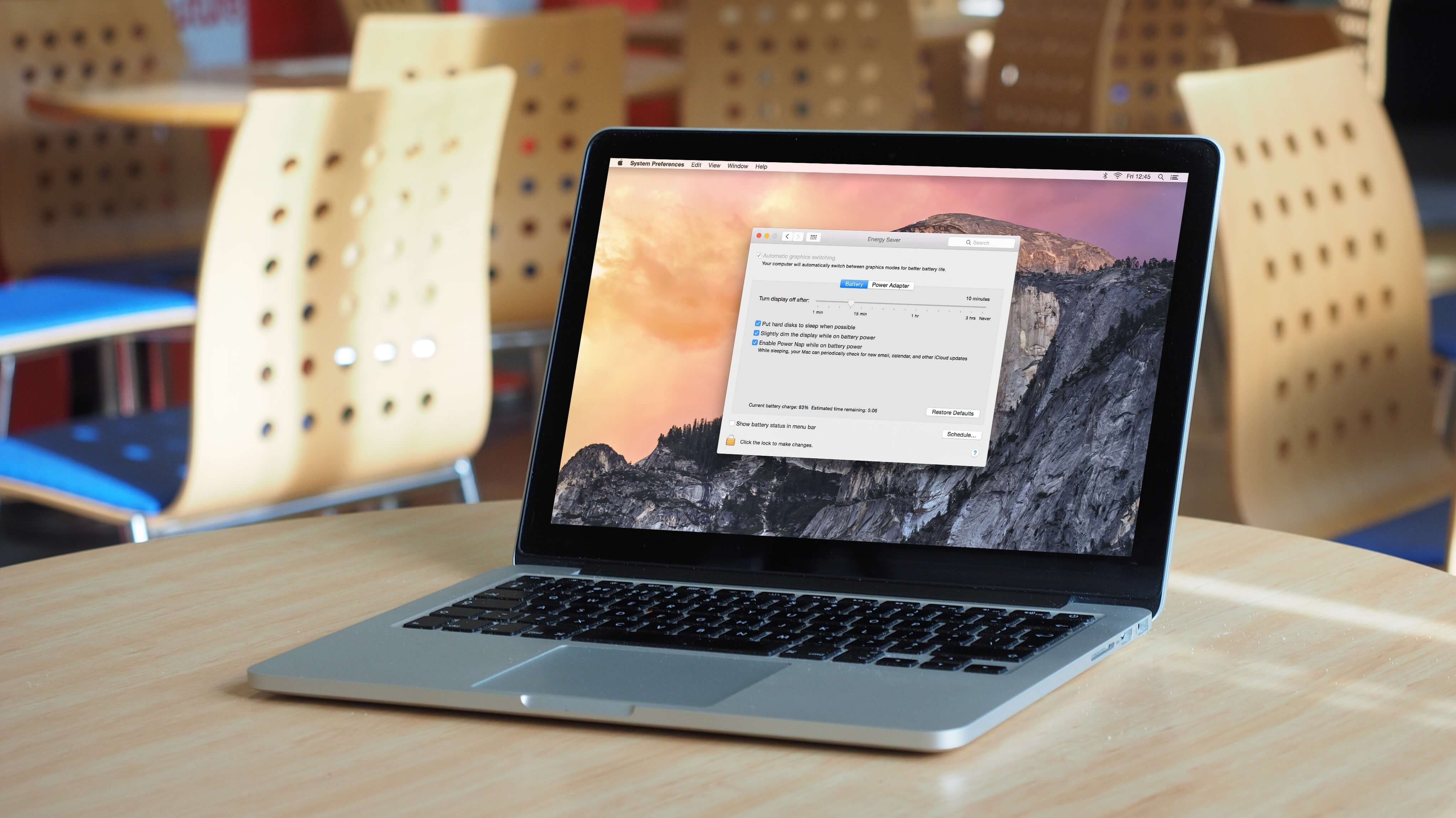 Batterie sparen auf Mac Mac