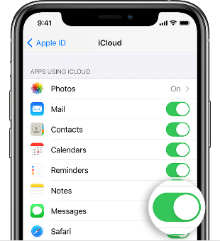 Der iCloud-Dienst sichert Ihre iMessages