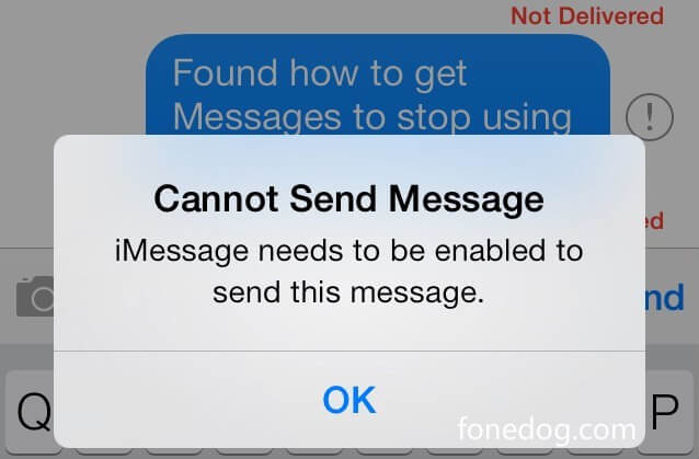 Fix Imessage muss aktiviert sein, um das Problem mit dieser Nachricht senden zu können