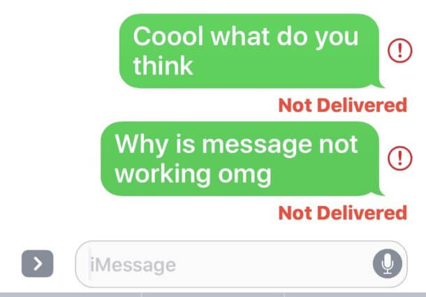 Imessage nicht geliefert