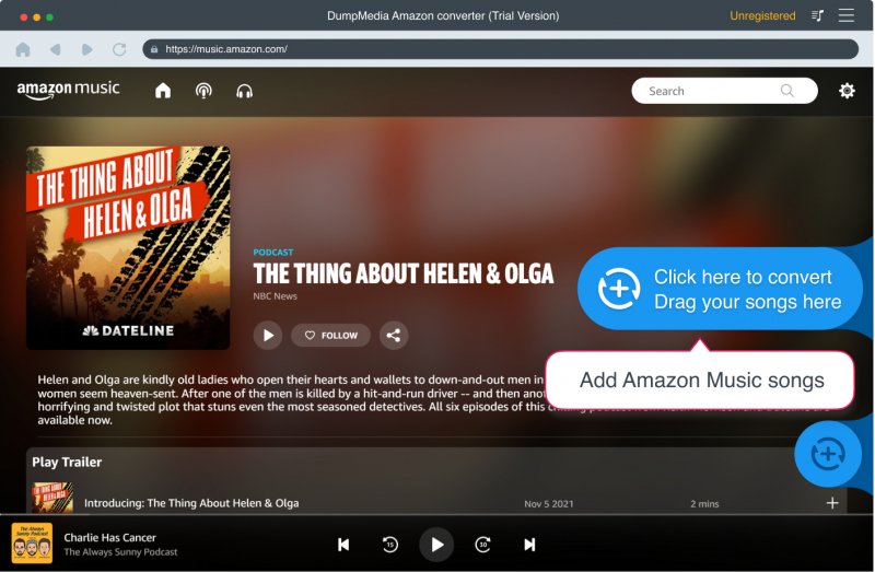 Bester Amazon Music Downloader: DumpMedia Amazon Music Converter – Dateien hinzufügen