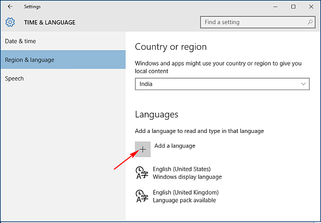 Fügen Sie eine Sprache hinzu, um die Anzeigesprache in Windows 10 zu ändern