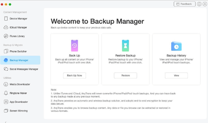 AnyTrans iOS Backup Viewer