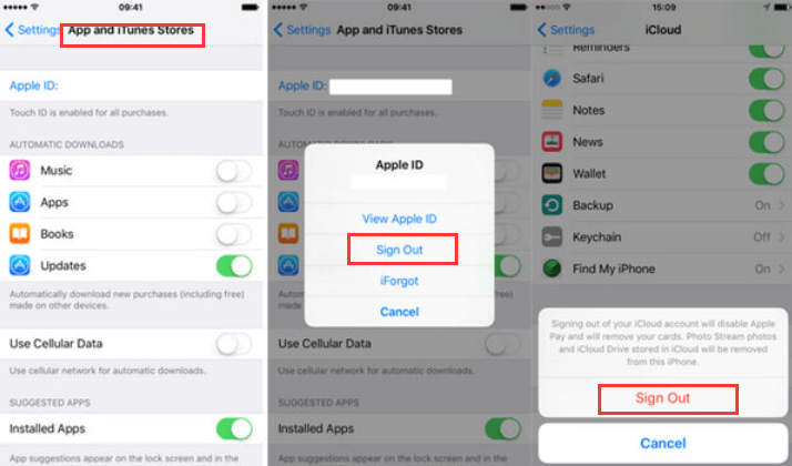 Löschen Sie die alte Apple-ID vom iPhone