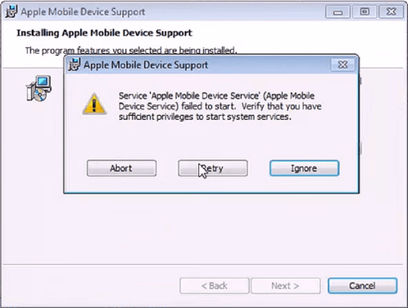 Apple Mobile Device Service konnte nicht gestartet werden