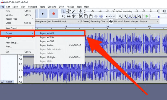 Computer-Audiorecorder – Audacity