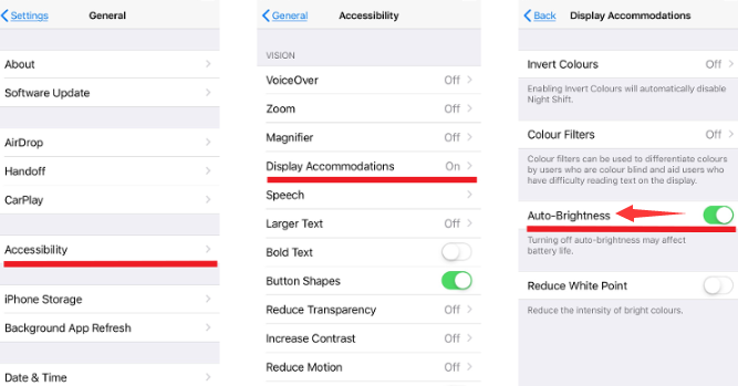 Verringern Sie die Displayhelligkeit des iPhones, um die Batterieleistung des iPhones zu verbessern