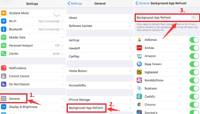 Deaktivieren Sie die Anwendungsaktualisierung im Hintergrund, um die Leistung des iPhone-Akkus zu verbessern