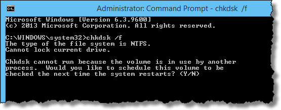 Überprüfen Sie CHKDSK, um zu beheben, dass das Volume kein erkanntes Dateisystem enthält