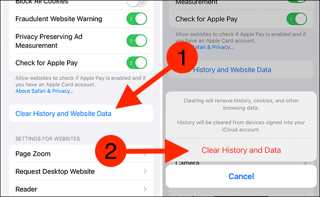 Löschen Sie den Verlauf und die Website-Daten auf Ihrem iPhone