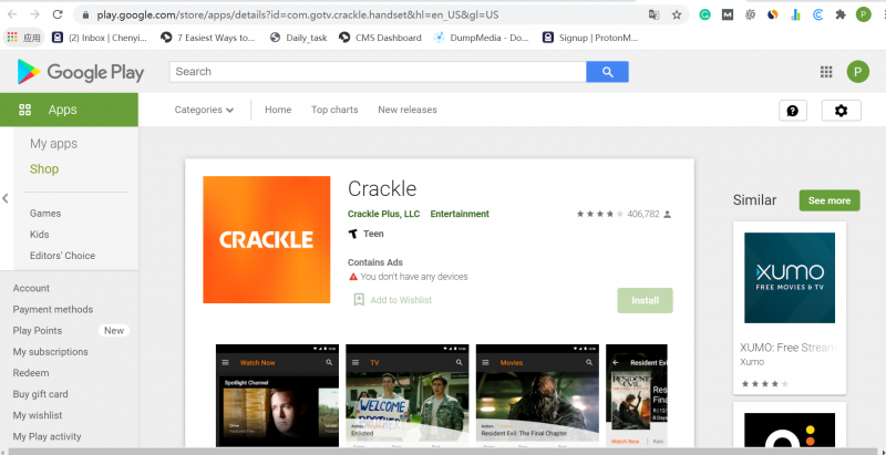 Eine der besten kostenlosen Film-Streaming-Sites: Crackle
