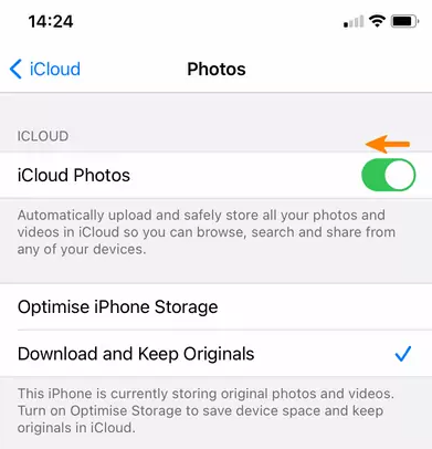 Deaktivieren Sie iCloud-Fotos, wenn Sie keine Fotos vom iPad löschen können