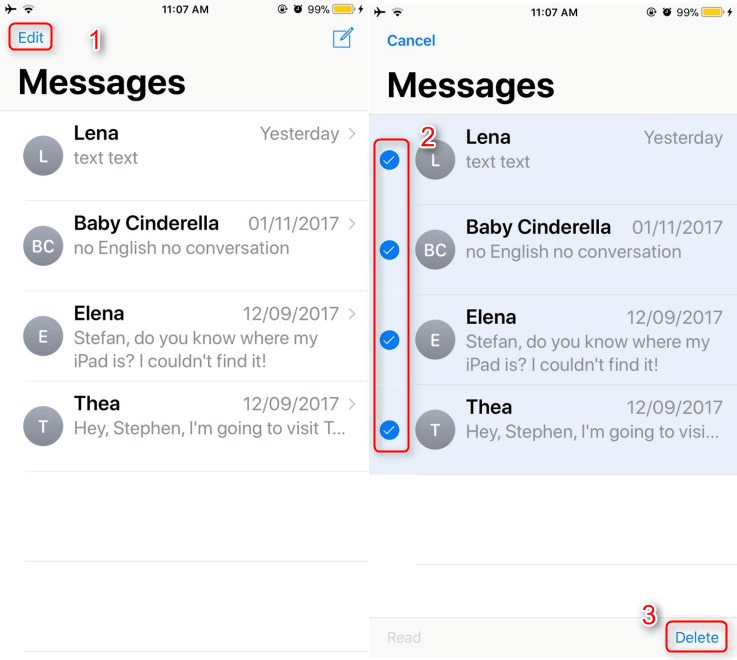 Löschen Sie iPhone-Nachrichten – Entfernen Sie mehr als eine Konversation