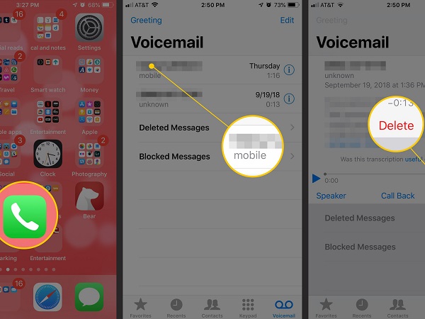 So löschen Sie bestimmte Voicemails auf dem iPhone