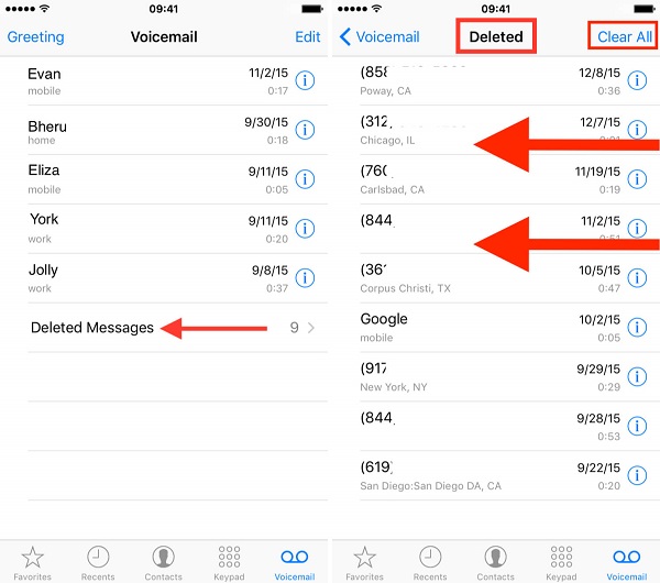 Methode zum Löschen von Voicemails auf dem iPhone für Verizon-Benutzer