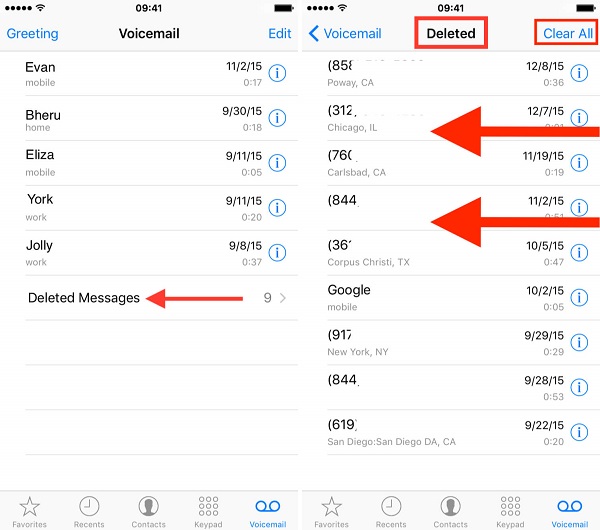 Methode zum Löschen von Voicemails auf dem iPhone für Verizon-Benutzer