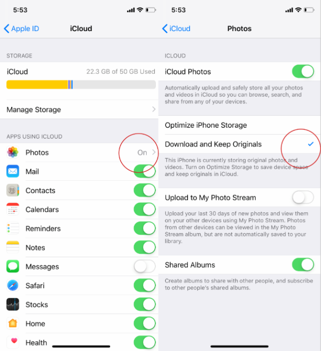 Laden Sie Fotos mithilfe der iCloud-Fotobibliothek von iCloud auf das iPhone herunter