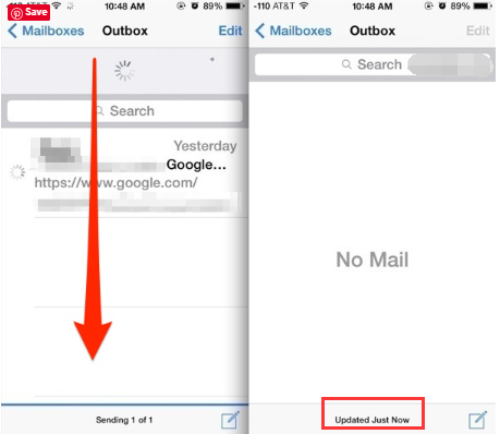 E-Mail-Konto synchronisieren, um zu beheben, dass Nachrichten nicht in den Papierkorb verschoben werden können