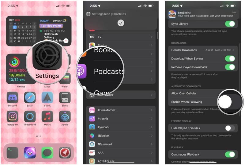 Stoppen Sie automatische Downloads in Podcasts vom iPhone