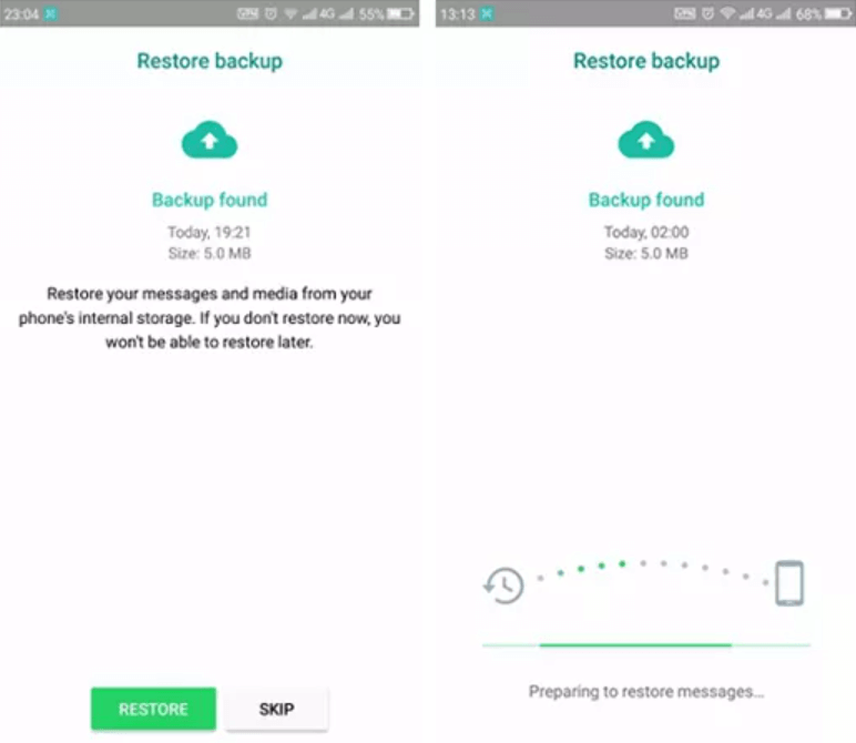 Gelöschte WhatsApp-Gruppennachrichten mit Google Drive wiederherstellen