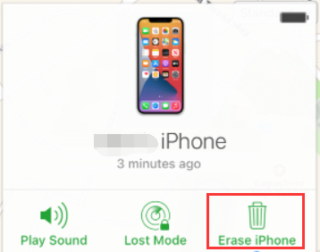 Löschen Sie das iPhone ohne iTunes mit der Funktion "Mein iPhone suchen".