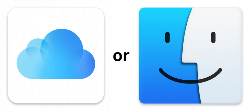 Wählen Sie iCloud oder Finder, um das verschlüsselte iPhone-Backup zu löschen