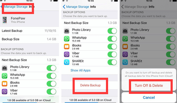 Alte iCloud-Sicherung vom iPhone löschen