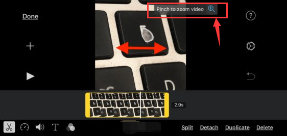 Wie man mit iMovie auf dem iPhone zuschneidet