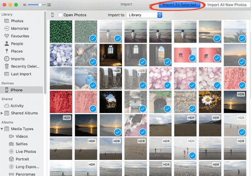 Importieren Sie Videos vom iPhone auf den Mac über iPhoto