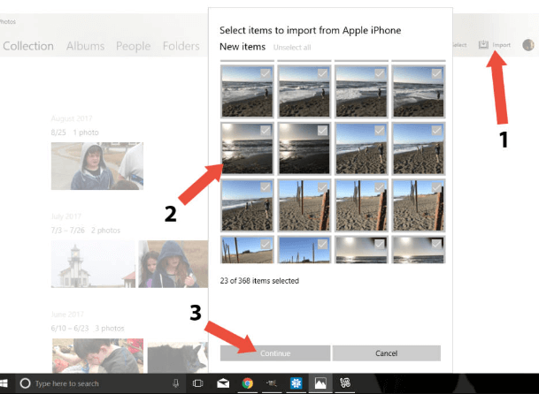 Greifen Sie mit der Windows-Fotoanwendung auf iPhone-Gerätefotos auf dem PC zu